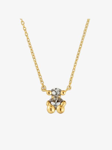 TOUS Short 18K gold vermeil bear motif Necklace with lab-grown green spinel Color Bear LGG