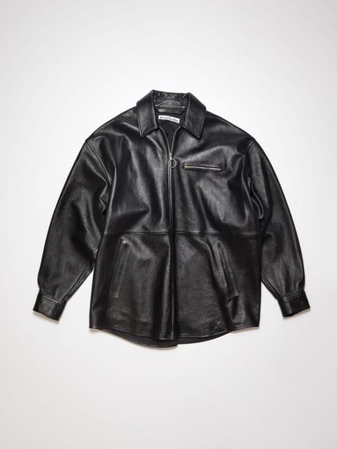 Acne Studios Leather overshirt - Black