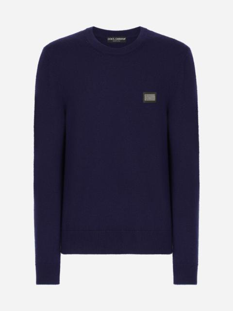 Wool and cashmere round-neck sweater