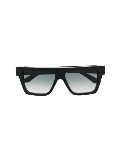 Yohji Yamamoto logo-print oversize-frame sunglasses