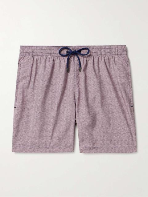 Canali Straight-Leg Mid-Length Printed Shell Swim Shorts