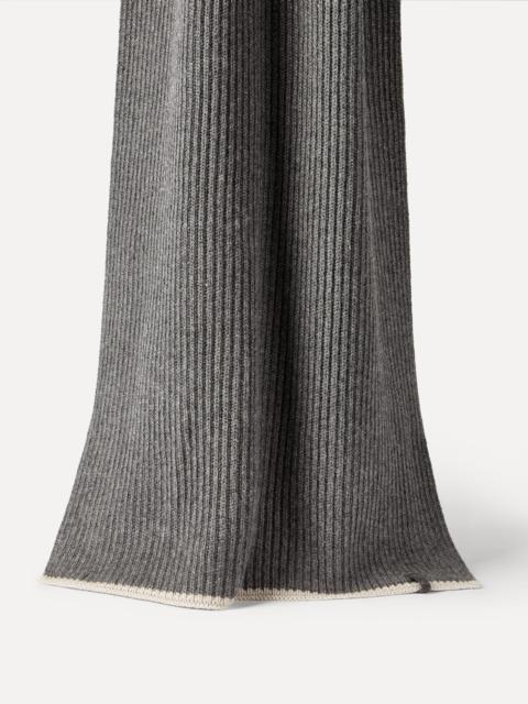 Brunello Cucinelli Cashmere English rib knit scarf with monili