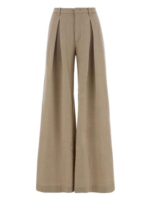 THE ANDAMANE pleated wool trousers