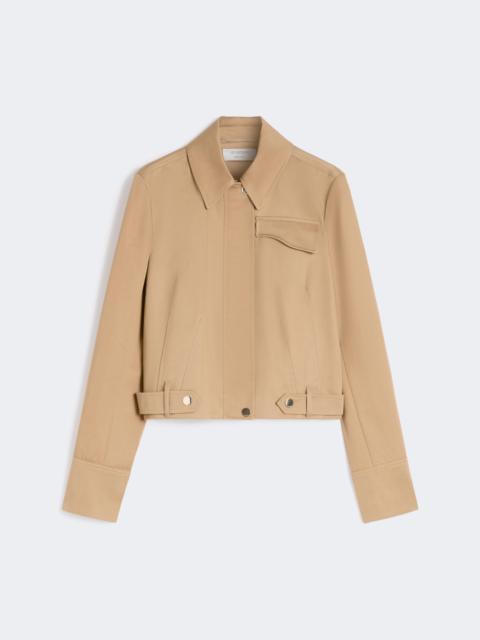 Max Mara FINANZA Boxy cotton jacket - BISCUIT