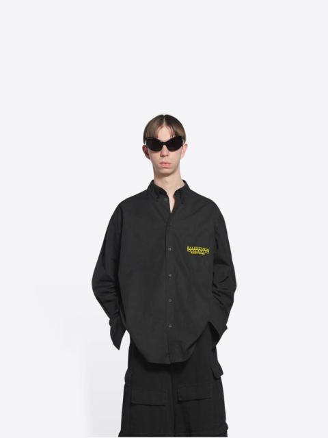 BALENCIAGA Men's Retail Therapy Large Fit Shirt  in Black