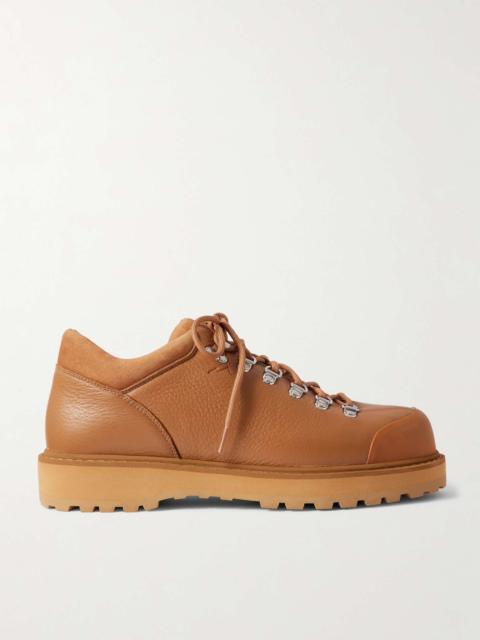 Cornaro Suede-Trimmed Full-Grain Leather Sneakers