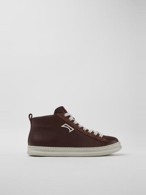 CAMPER Runner Brown Leather and Nubuck Sneakers for Men.