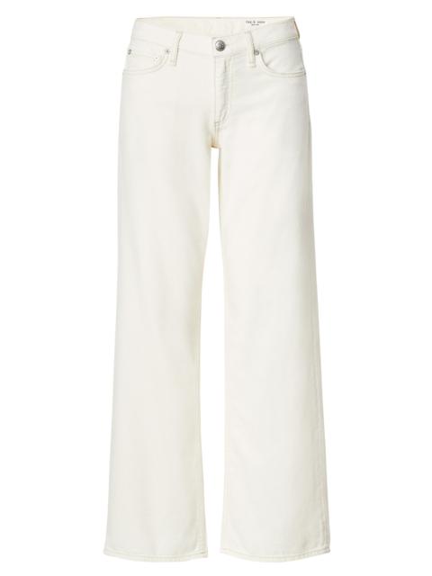 rag & bone Women's Cam Low-Rise Full Straight-Leg Jeans - Ecru
