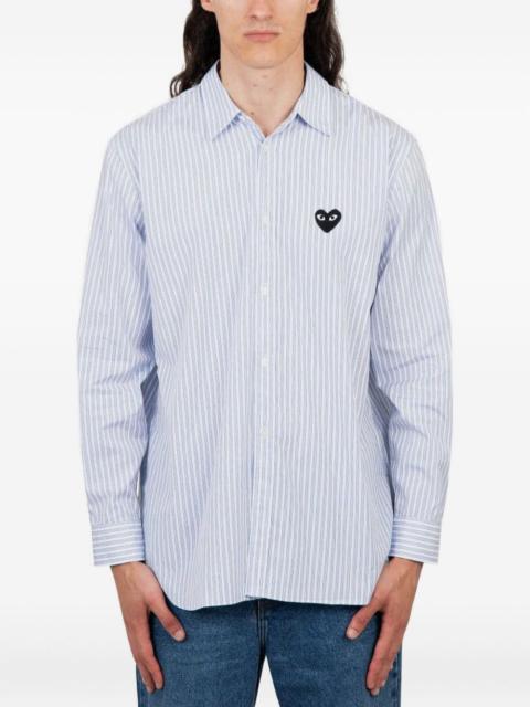 Comme des Garçons Homme striped appliqué shirt