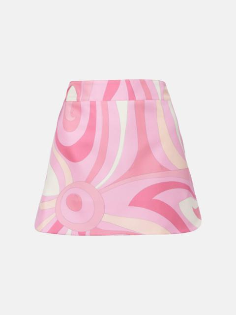 PUCCI Marmo silk miniskirt