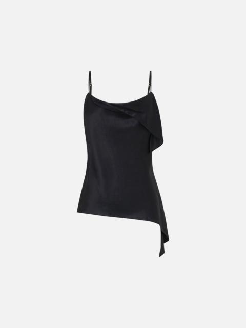 CAMILLA ASYMMETRIC DRAPED TOP SILK ESSENTIALS