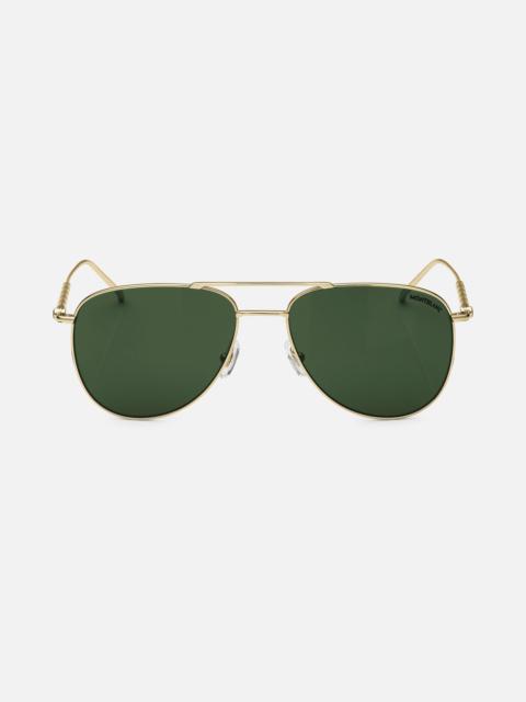 Montblanc Squared Sunglasses with Gold Colored Metal Frame
