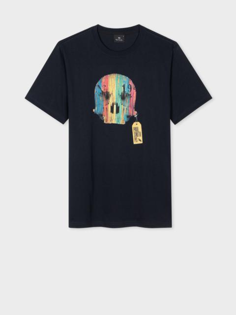Paul Smith Navy 'Wooden Skull' Print T-Shirt
