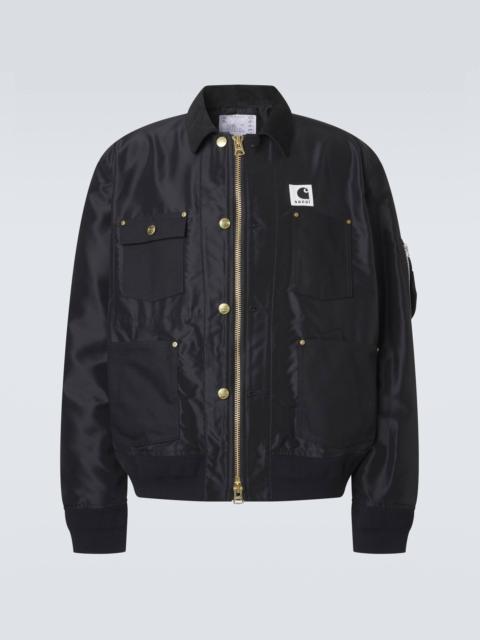 sacai x Carhartt corduroy-trimmed blouson jacket