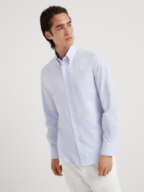Brunello Cucinelli Oxford slim fit shirt with button-down collar