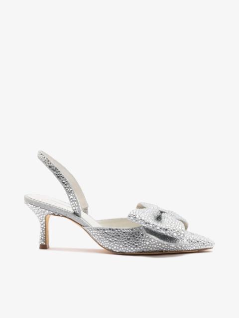 Larroudé Mini Elle Pump Crystal Silver