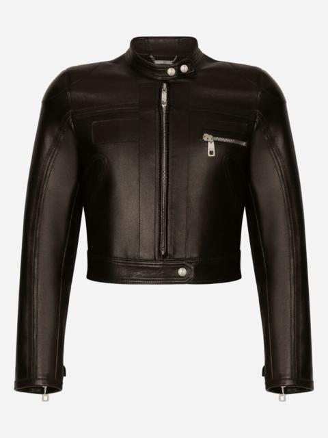 Nappa leather biker jacket