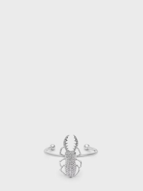 Blumarine METAL CUFF WITH GLASS-SET SCARAB