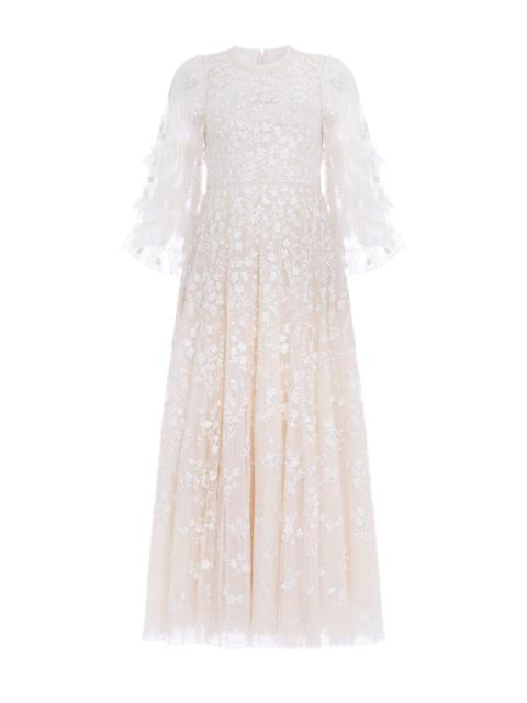Needle & Thread Everett Bloom Round Neck Ankle Gown