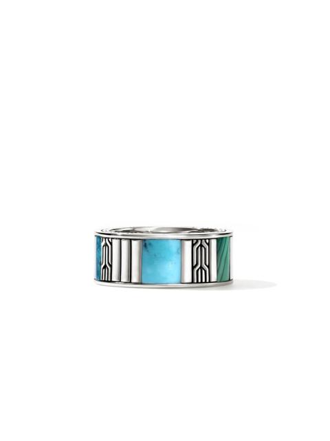 Icon 50 Ring, Sterling Silver, Hardstones