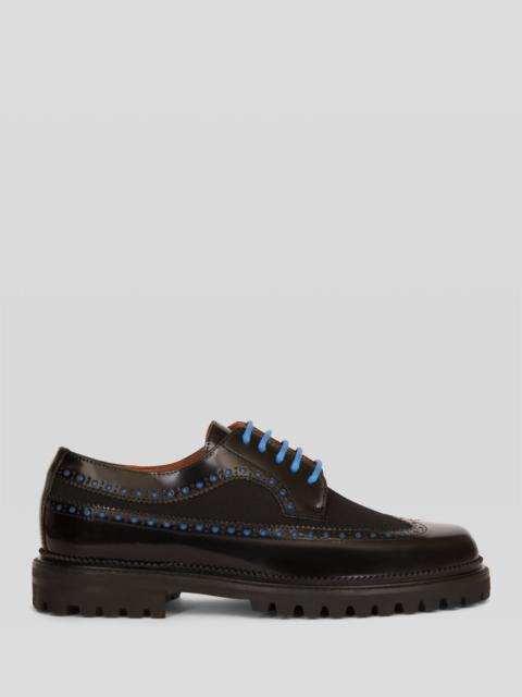 Etro LEATHER AND FABRIC LACE-UPS