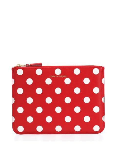 Comme Des Garçons Dots Large leather pouch