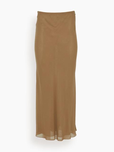 KHAITE Mauva Skirt in Toffee