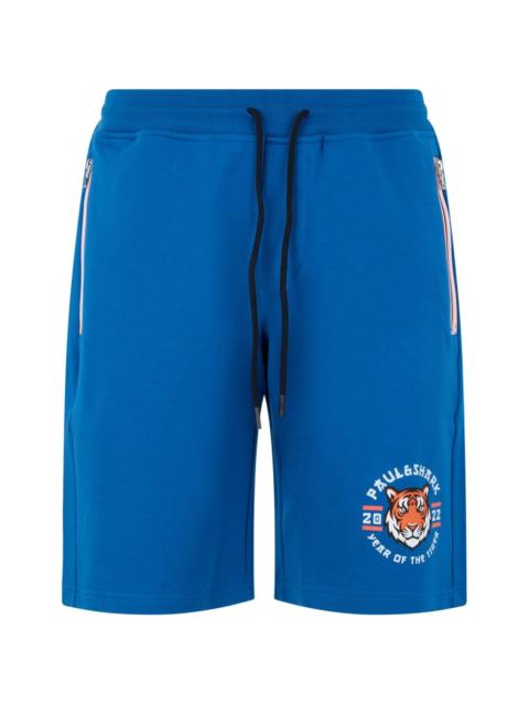 Paul & Shark logo-print drawstring-waist shorts