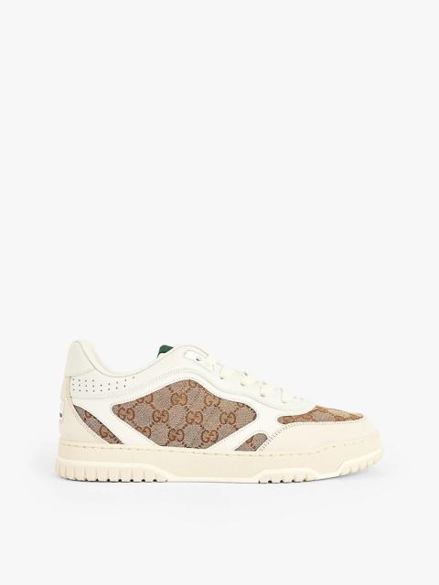 Re-Web GG-panel leather low-top trainers