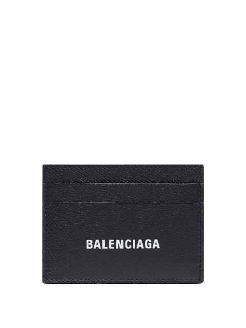 BALENCIAGA Balenciaga Logo-Print Grained Leather Card Holder Accessories