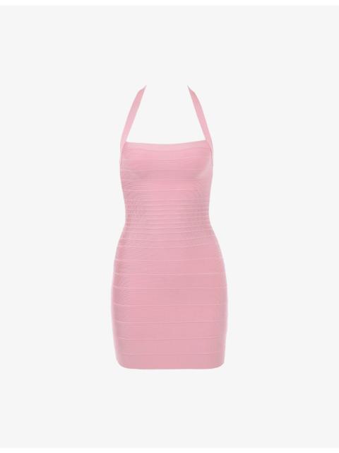 House of CB The Silhouette Halterneck Woven Mini Dress