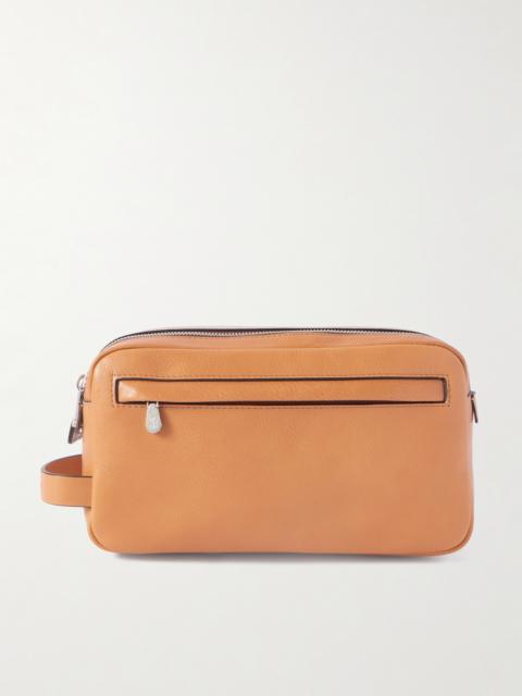 Brunello Cucinelli Textured-Leather Wash Bag