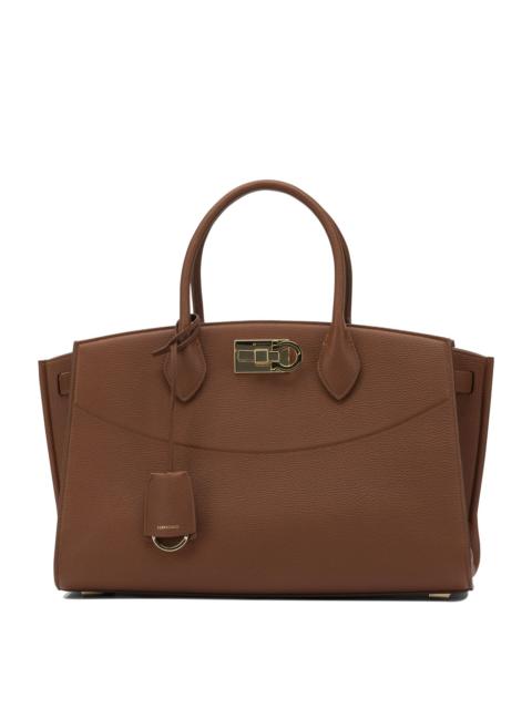 FERRAGAMO Studio Soft Handbags Brown