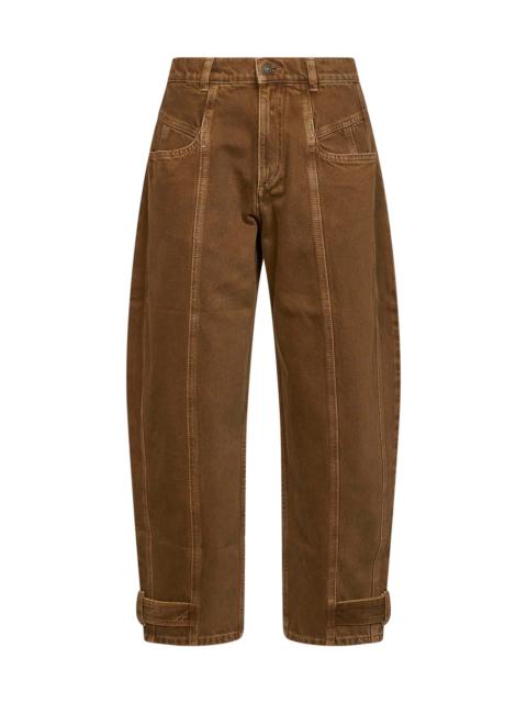 Isabel Marant Bronze cotton denim Leya barrel jeans