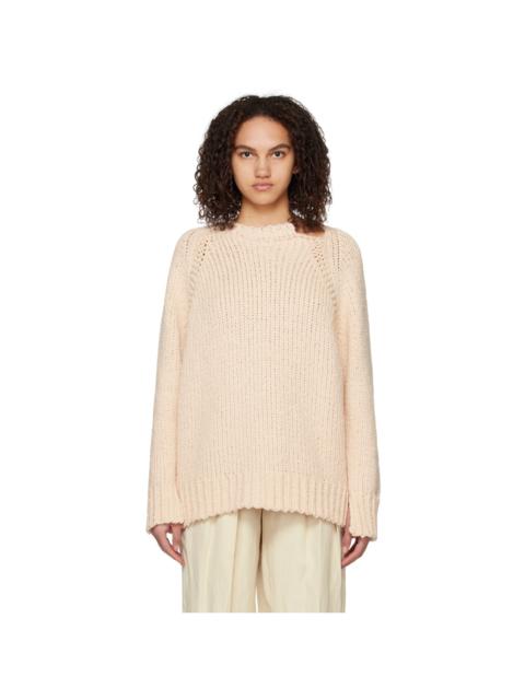 Beige Vented Sweater