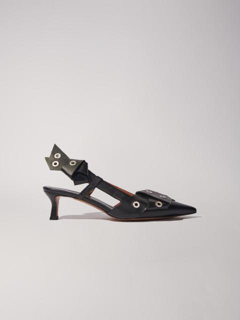 maje Pointed pumps with bow detail