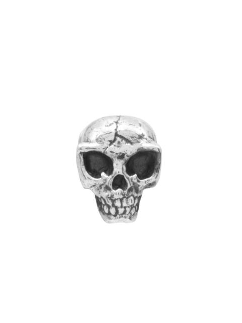 Yohji Yamamoto Alien Skull Silver Stud Earring in Silver