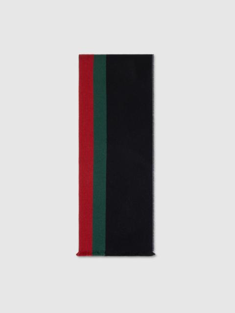 GUCCI Wool scarf with Web