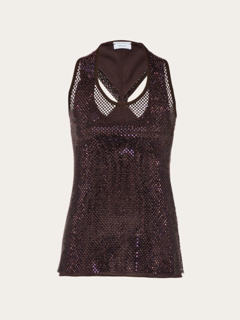 FERRAGAMO Sleeveless net top