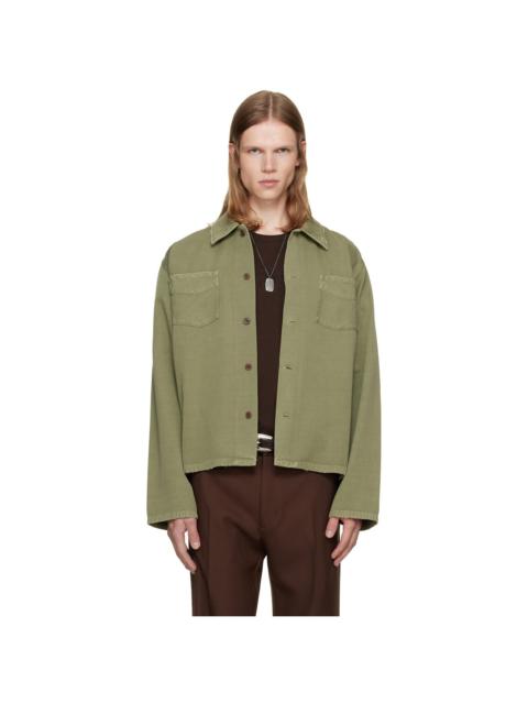 Stockholm Surfboard Club Green Garment Dyed Overshirt