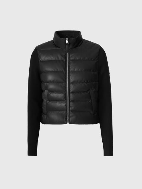 MACKAGE LEELO Hybrid Leather Down Bomber Jacket