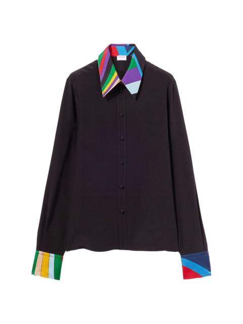 BODE Black silk Seafarer shirt | wananluxury | REVERSIBLE