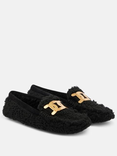 Tod's Gommini Catena shearling driving shoes