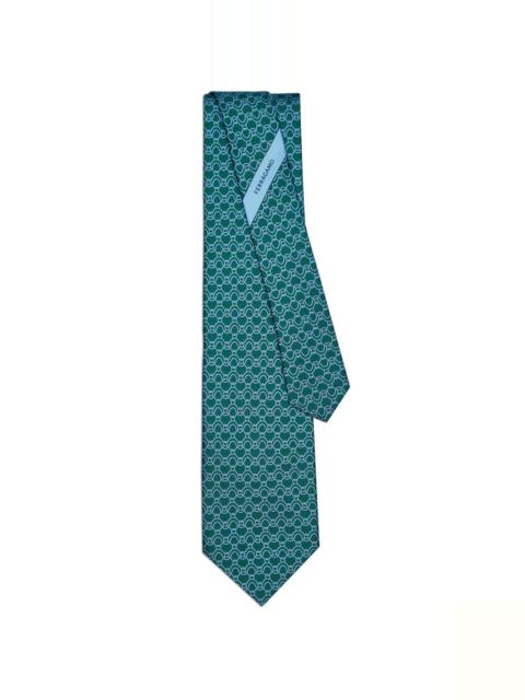 FERRAGAMO wave-print silk tie
