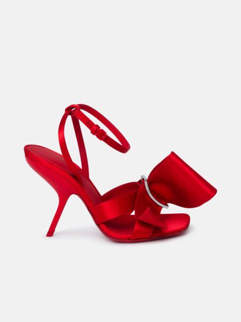 Helena red satin sandals