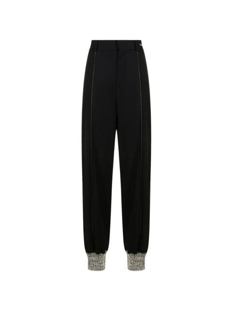 We11done high-waisted straight-leg trousers