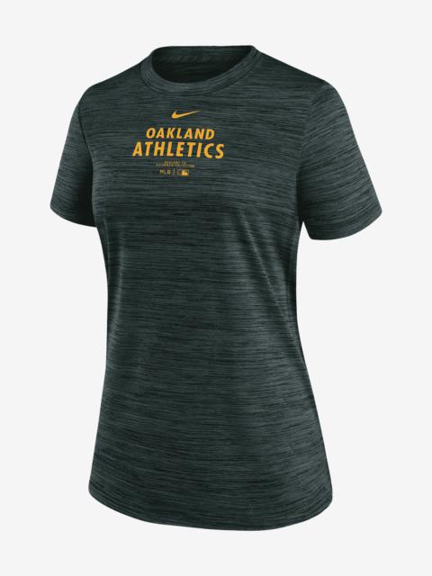 Oakland Athletics Authentic Collection Practice Velocity Nike Women's Dri-FIT MLB T-Shirt