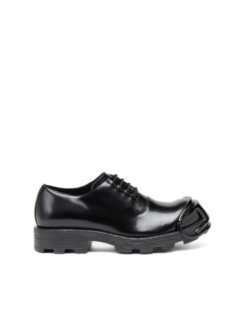 Diesel D-Hammer patent-finish lace-up shoes