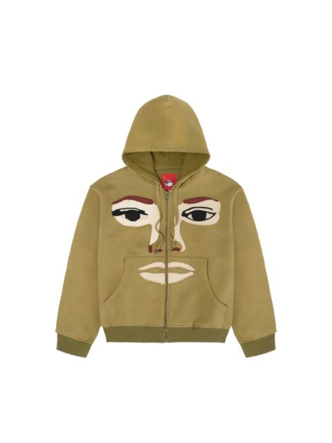 KidSuper FACE-PATCHWORK ZIP-UP HOODIE