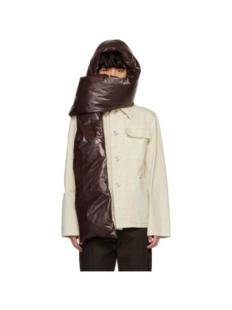 Jil Sander SSENSE Exclusive Brown Hood Down Scarf